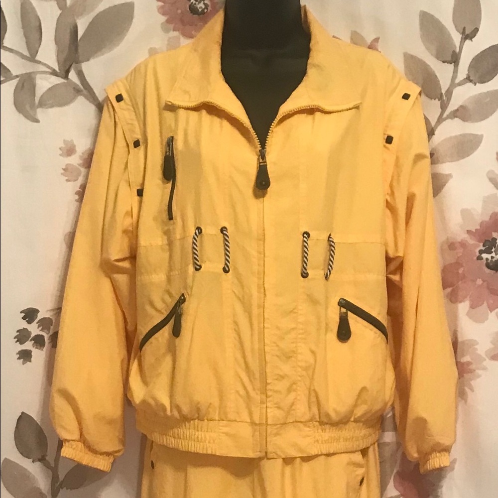 Two Piece Yellow Sweatsuit
